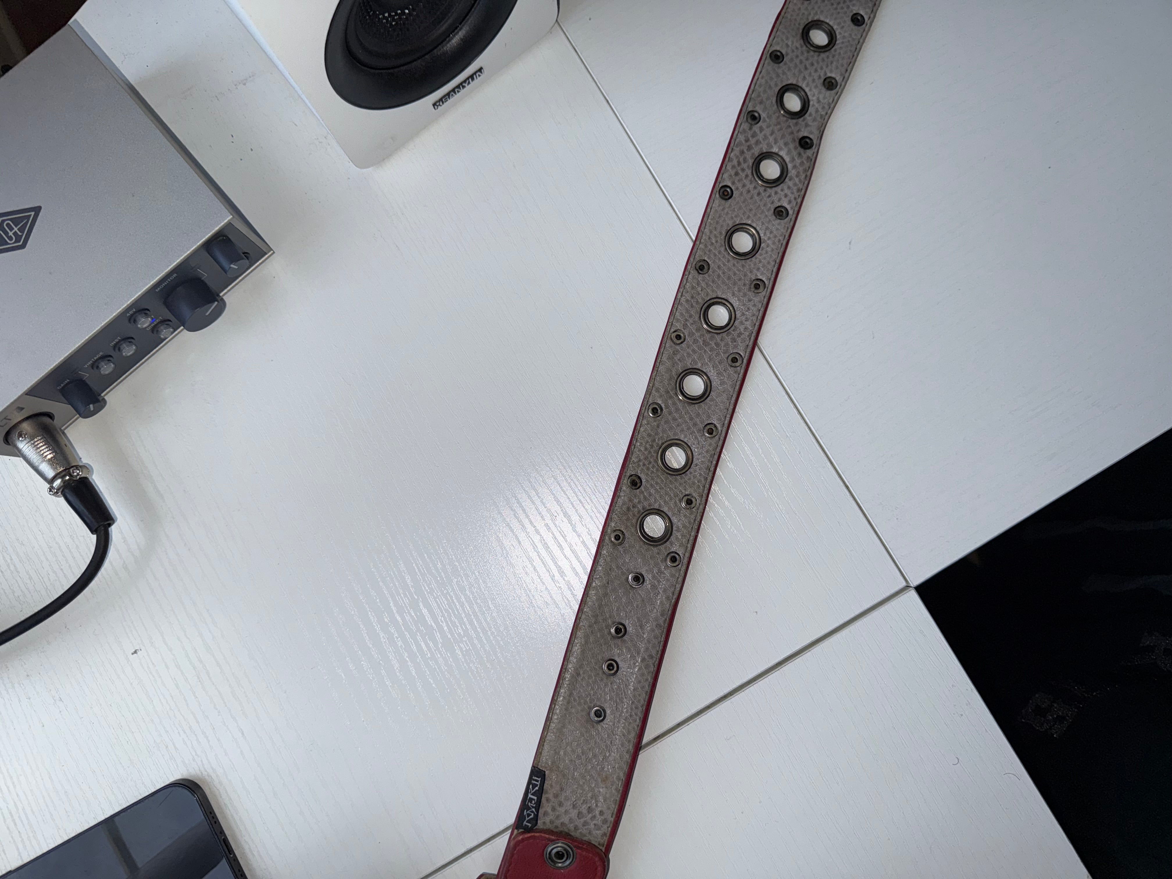 (20 years old) KMRii Red Leather Studded Belt – Rare Archive