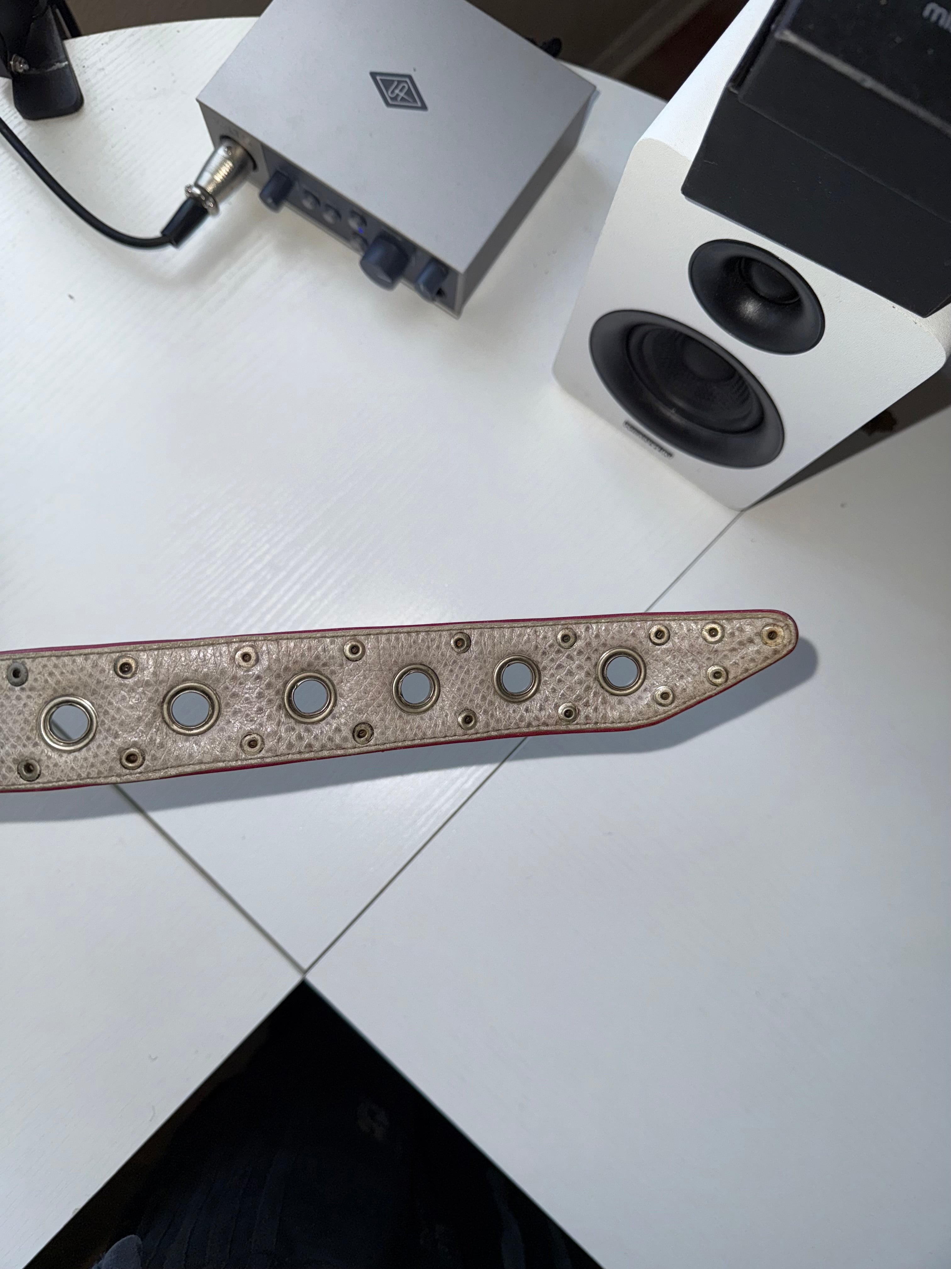 (20 years old) KMRii Red Leather Studded Belt – Rare Archive